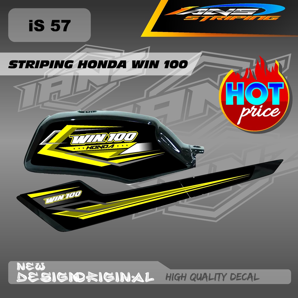 LIST VARIAN DECAL STRIPING TANGKI HONDA WIN 100 CUSTOM HOLOGRAM / NON HOLOGRAM IS57