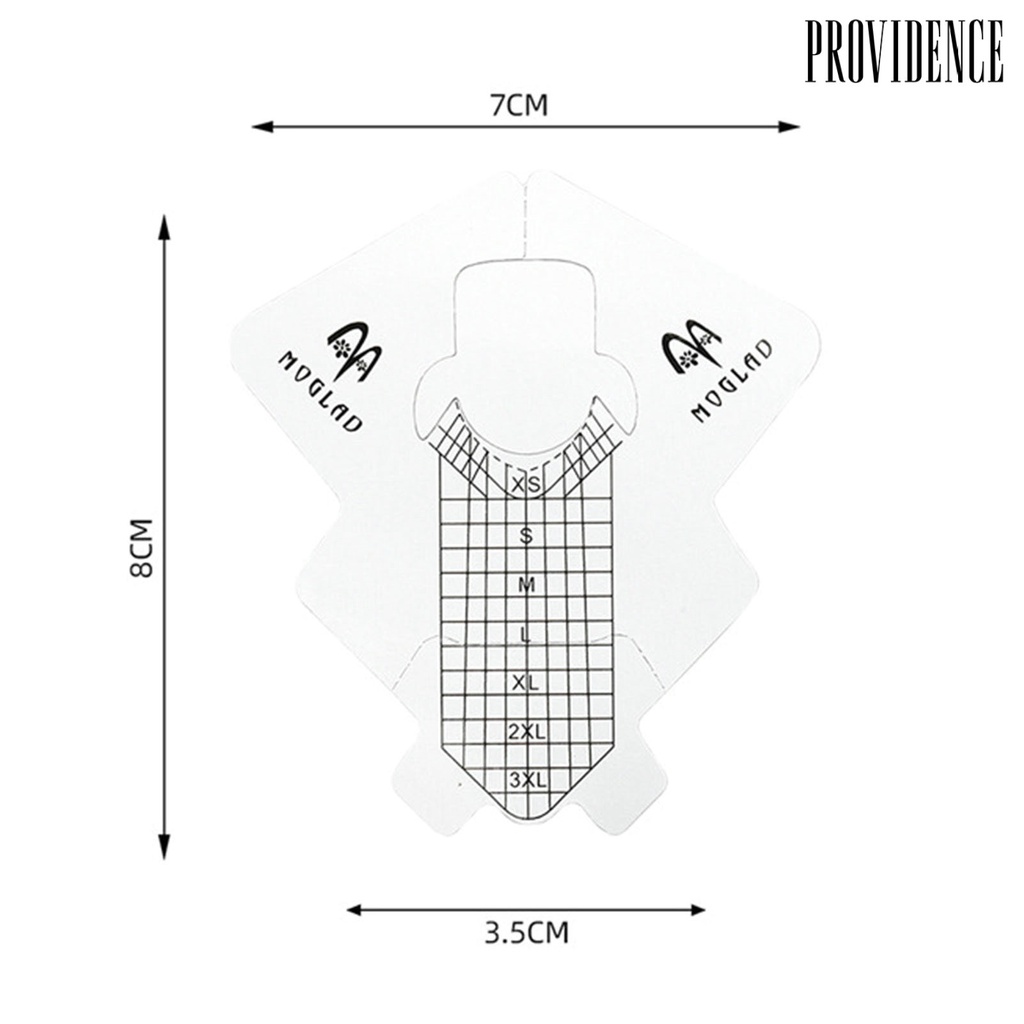 Providence 1tas/Roll Nail Tips Guide Self-adhesive Dustproof Moisture-proof Non-deformable Bentuk Ikan Aluminium Foil Panduan Ekstensi Kuku Salon Kuku