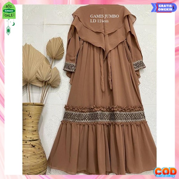 Bsju Gsmis Hari Raya Idulfitri Pakaian Wanita Muslimah Gamiz Terbaru 2023 Gmis Polos Jumbo Bajy Gami