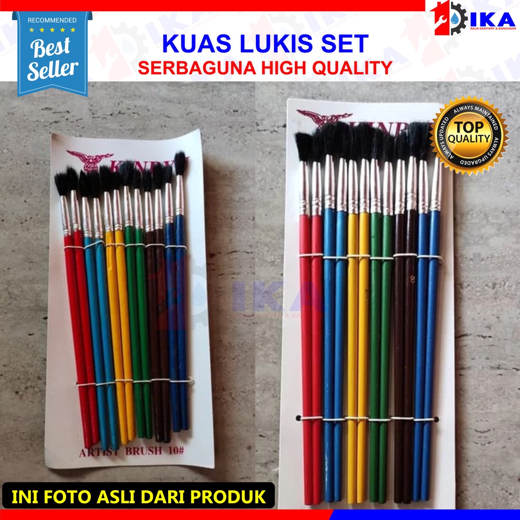 KUAS LUKIS SET / KUAS LUKIS CAT AIR / PAINT BRUSH WARNA Kuas lukis watercolor - 1 LUSIN