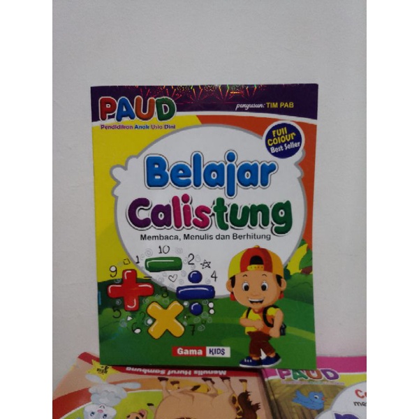 Buku Anak Belajar Calistung Untuk Anak PAUD TK SD Full Colour Ukuran A4