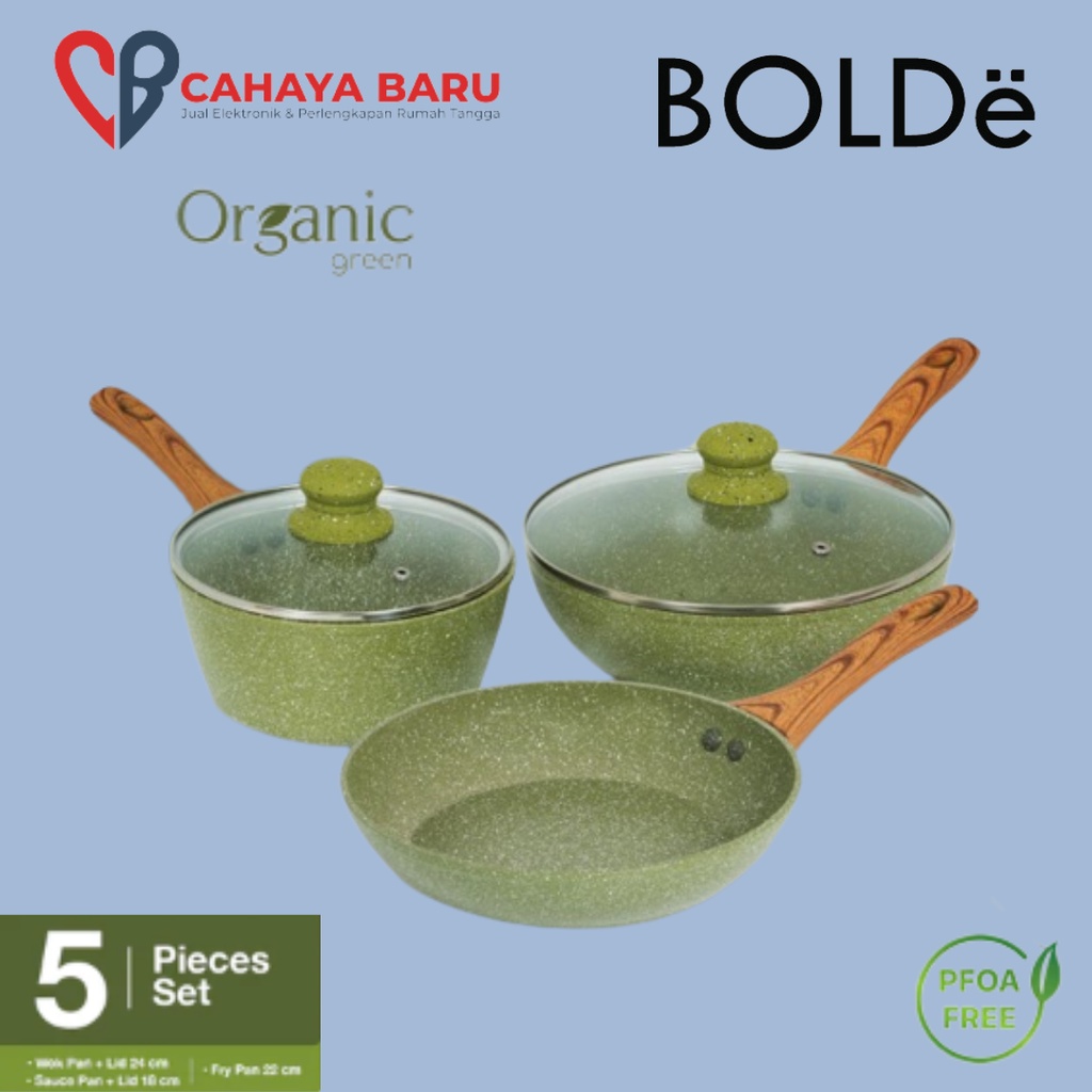 BOLDE PANSET ORGANIC GREEN 5PC