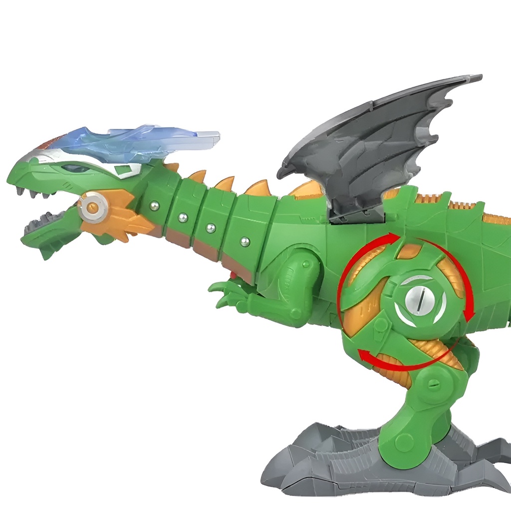 Spray Dinosaurus T-Rex Besar | Bersayap &amp; Keluar Seperti Api | Mainan Robot Dinosaurus Besar Baterai | Mainan Terbaru 2023