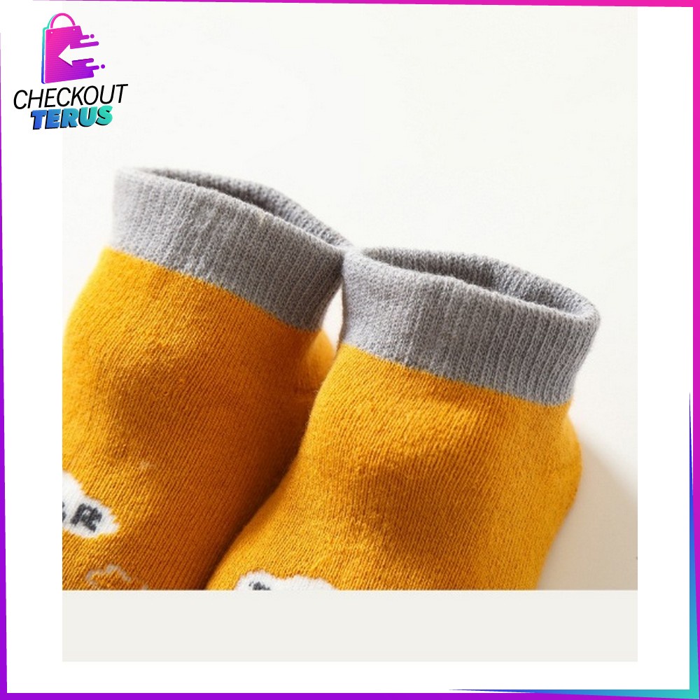 CT P543 Kaos Kaki Anak Bayi Antislip Unisex Model Animal Gambar Timbul Baby Socks Pendek Anak Laki Laki Perempuan Anti Licin