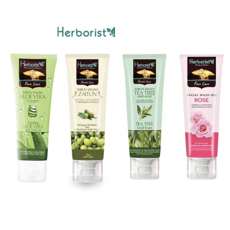 HERBORIST Facial Wash 80ml - Facial Wash Gel Herborist - Sabun Pembersih Wajah - Gel Facial Wash Her