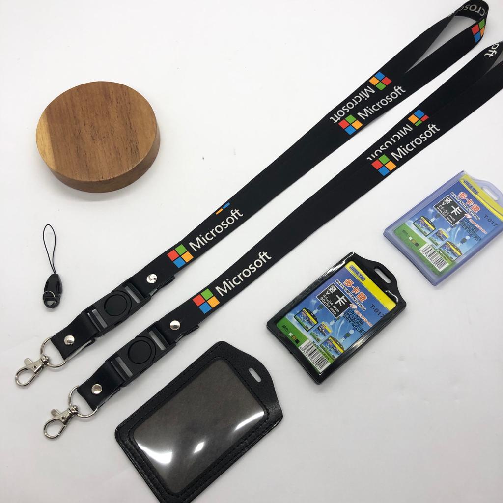 

Microsoft Lanyard, Tali Id Holder Logo Cetak 2 Sisi Full Colour Exclusive