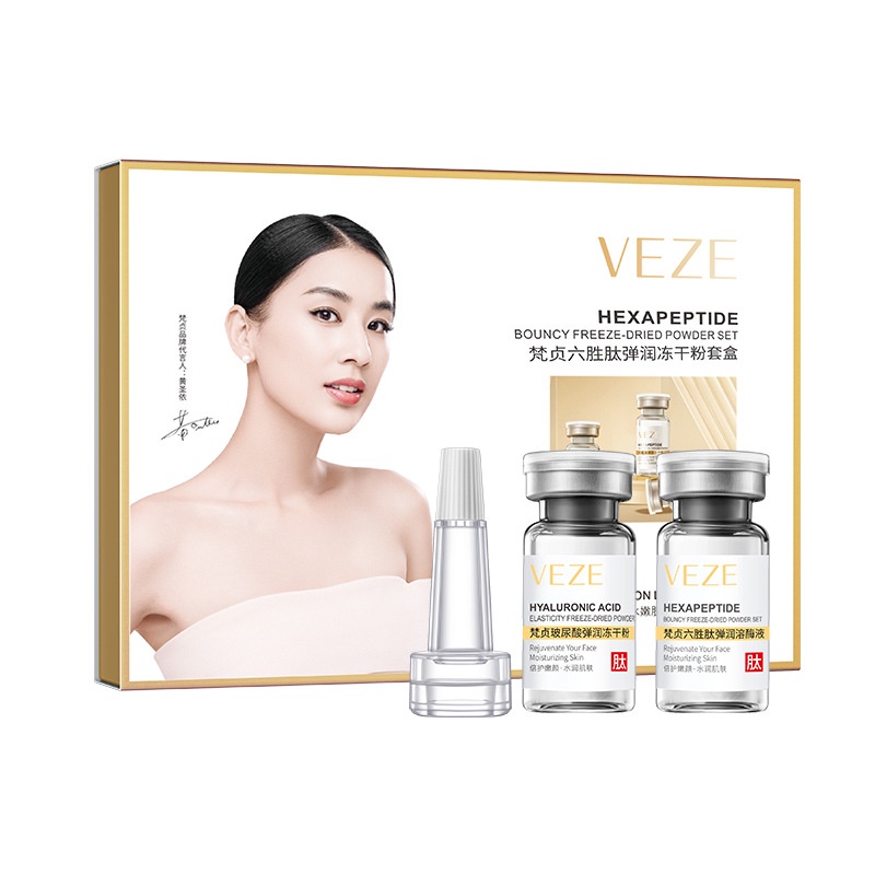 Veze Hexapeptide Set Serum Wajah Esensi AntiKerut Pelembab Pengecil Pori-pori