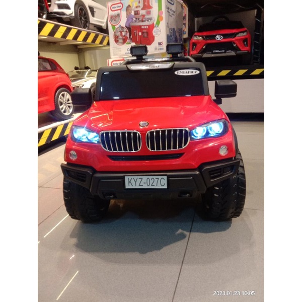 Mobil Aki Anak BMW X3 Style Ban Karet Jok Kulit
