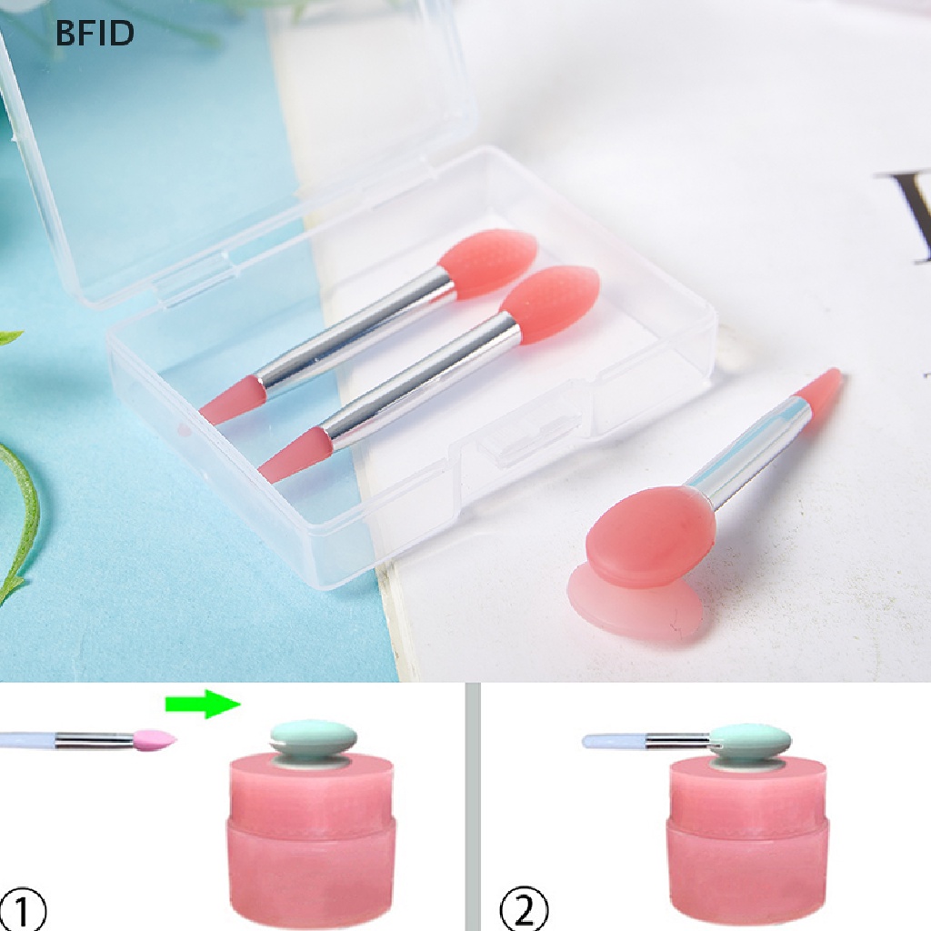 [BFID] 3pcs Silikon Lip Balms Lip Mask Brush Dengan Sucker Penutup Debu Makeup Brushes [ID]