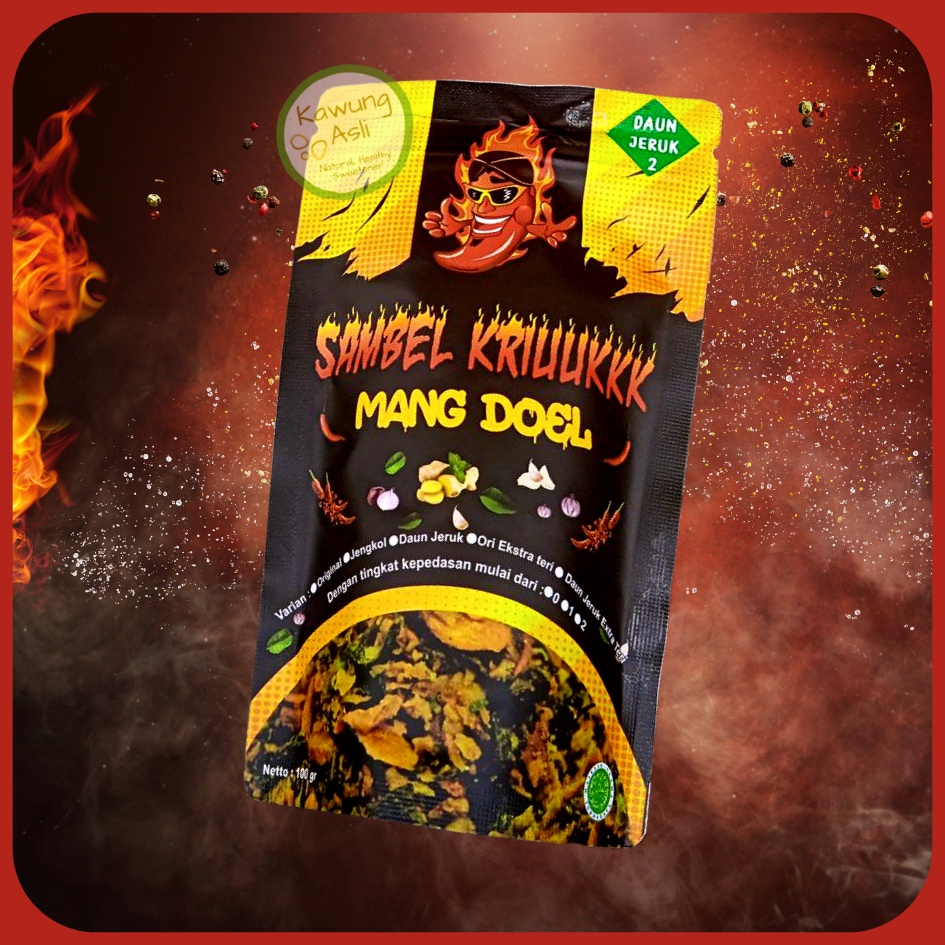 

Sambal Tabur Sambel Goreng Kriuk Kering Mang Doel Hot Pedas Bawang Daun Jeruk