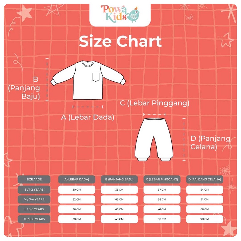 Powa Kids Fuwa Longsleeve Set | Baju Setelan Anak