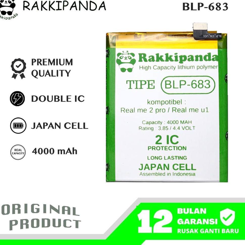 TJT.31Ja23ј ◦ RakkiPanda - BLP683 / BLP695 / BLP689 Realme 2 Pro / Realme U1 Batre Batrai Baterai