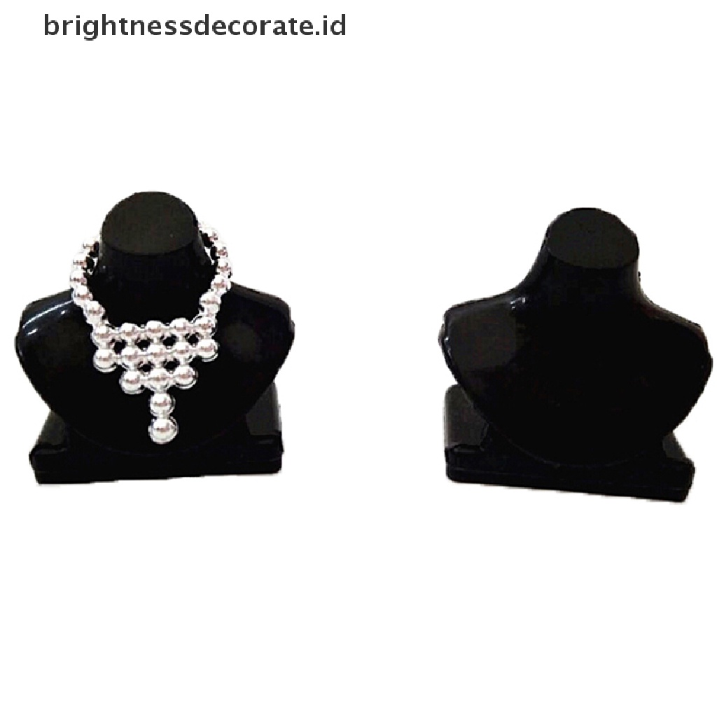 [Birth] 5pcs Miniatur Rumah Boneka Hitam Kalung bracket Perhiasan Aksesoris Mainan [ID]