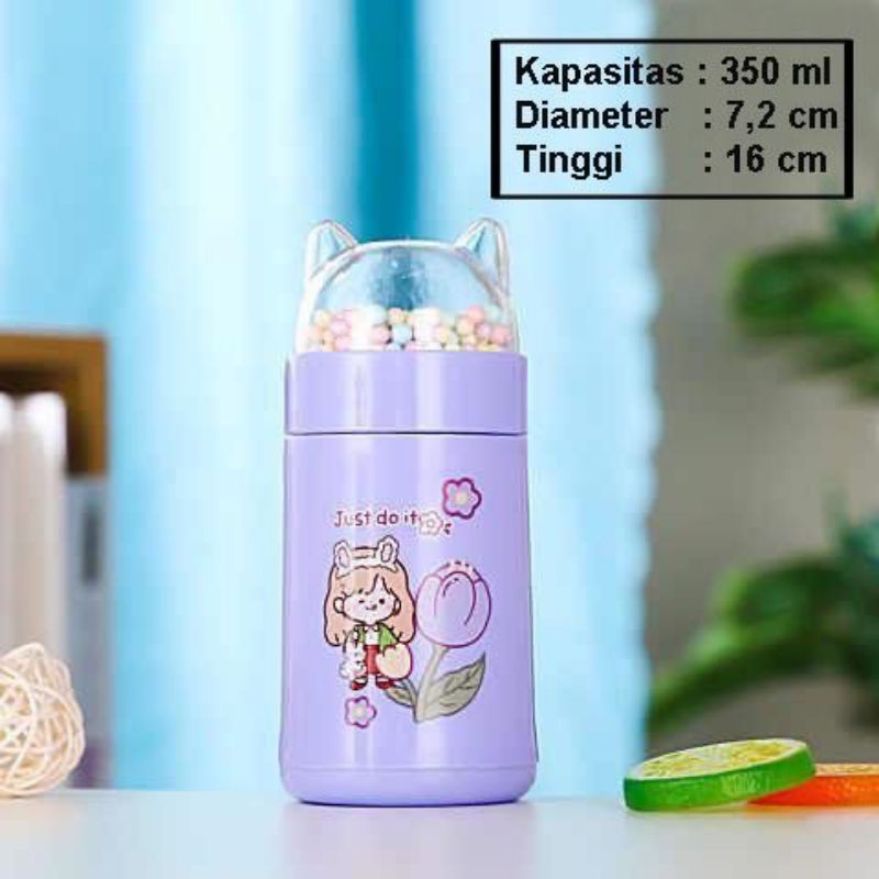 BOTOL MINUM KACA FLOAM TELINGA 350ML