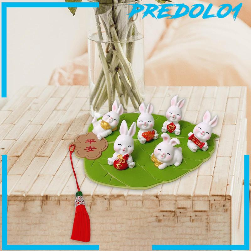 [Predolo1] Ornamen Kelinci Figurine Bunny Untuk Dekorasi Perlengkapan Rumah Boneka Teras