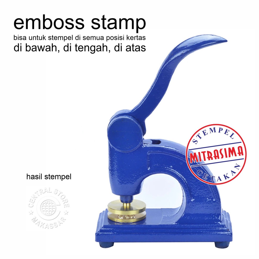

Stempel Timbul ( Emboss stamp ) bisa stempel dibawah, ditengah, diatas