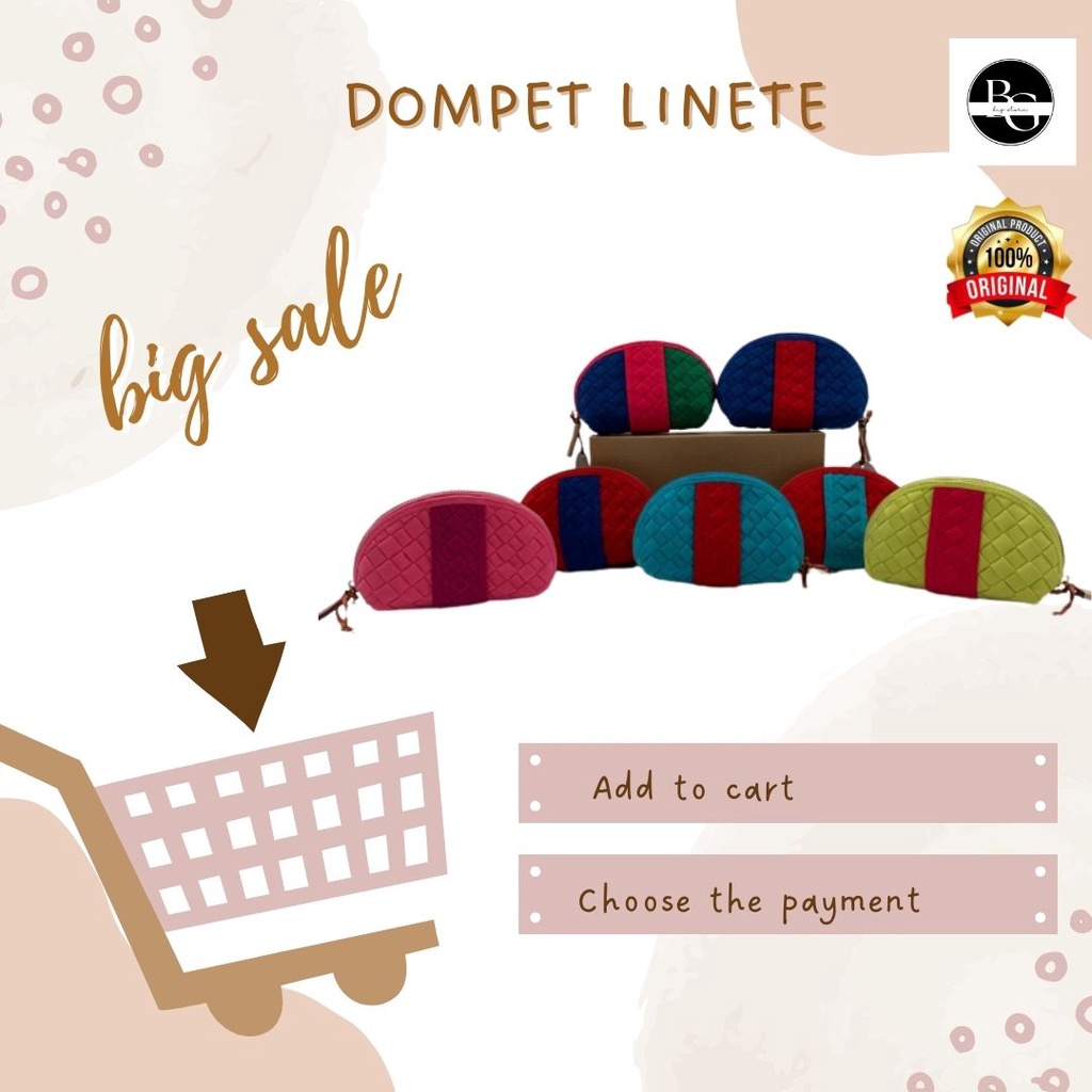 Dompet coin linette branded semarang dompet uang dompet makeup lipstik acecoris