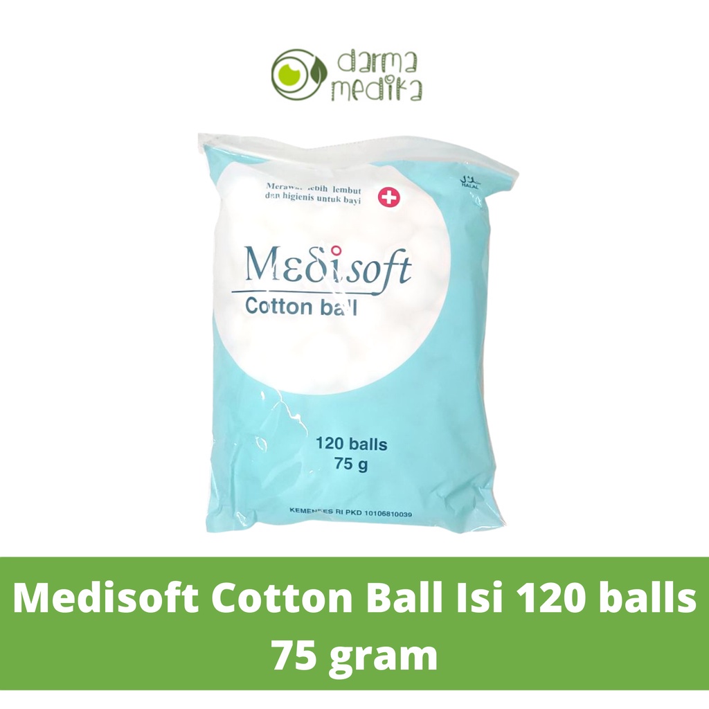 Medisoft Biru Cotton Ball 120balls MURAH