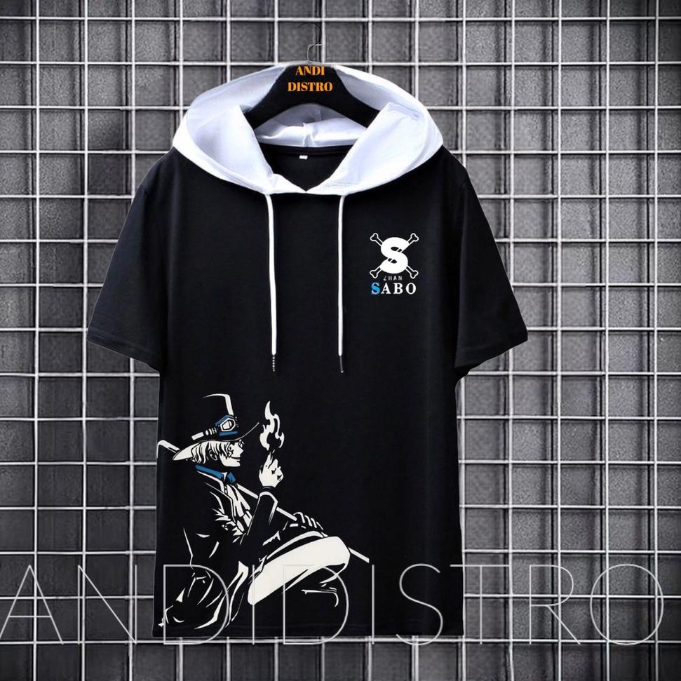 STAR BRANDS Kaos hodie one piece terlaris/ kaos hodie sablon sabo one piece/kaos hodie pria sablon m