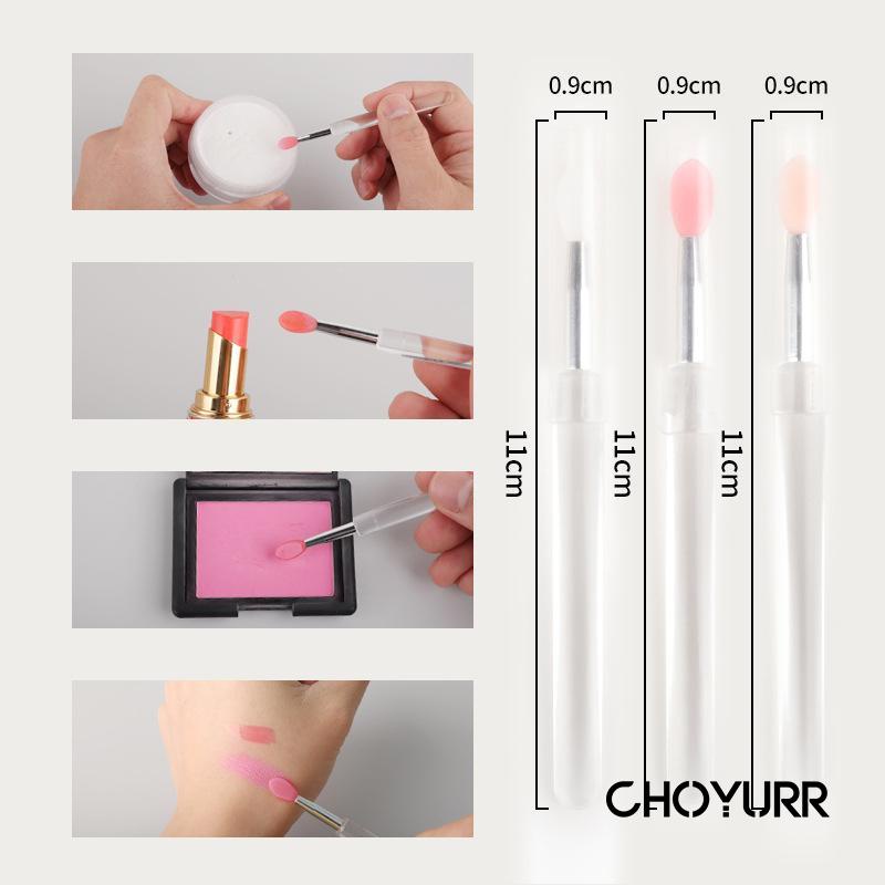 【COD】Silicon Lip Brush With Cover Aplikator Lip Gloss Portabel Multifungsi Bahan Silikon Kuas Silikon Bibir Eyeshadow Beauty Makeup Tool-CH