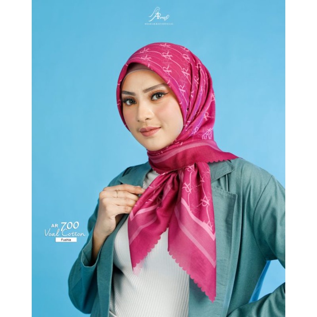 Arrafi 700 hijab kerudung segi empat voal motif Arrafi