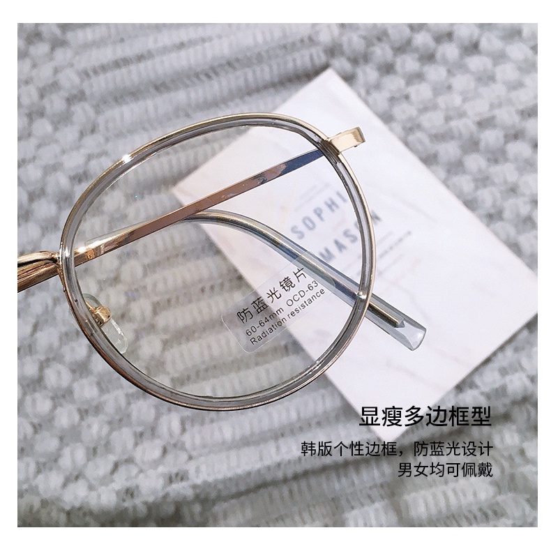 Rowling(ka-157)Frame Kacamata Retro Terbaru Poligonal Tidak teratur Wanita Pria Import anti Radiasi Blue Light Kacamata Fashion