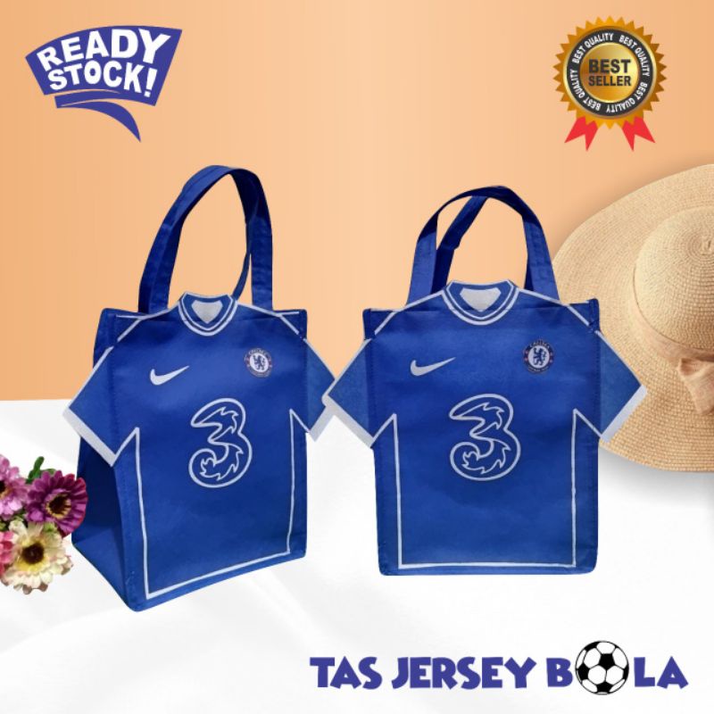 TAS ULANG TAHUN JERSEY SABLON NAMA ANAK/CHELSEY SIAP KIRIM