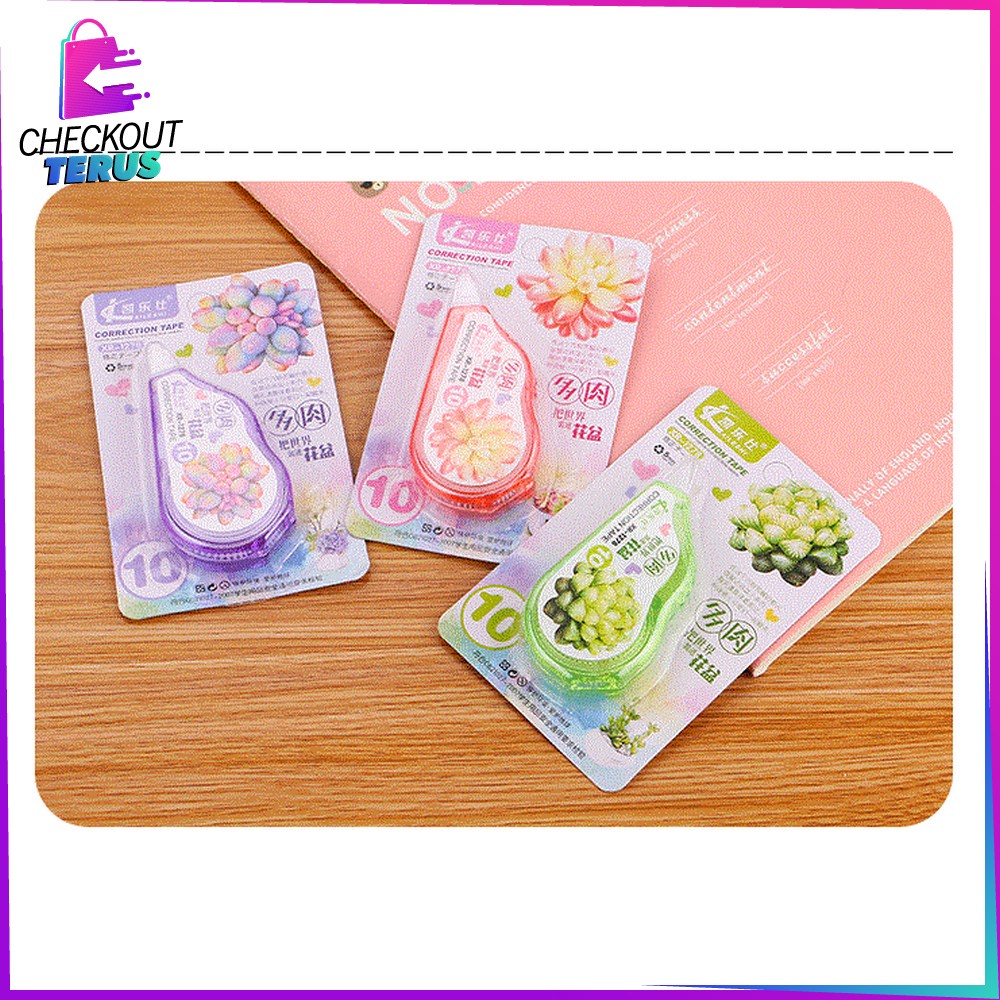 CT A52 Correction Tape Karakter Hewan Lucu Perlengkapan Sekolah Tip Ex Kertas Anak Sekolah Correction Pita Tipex Koreksi Multifungsi
