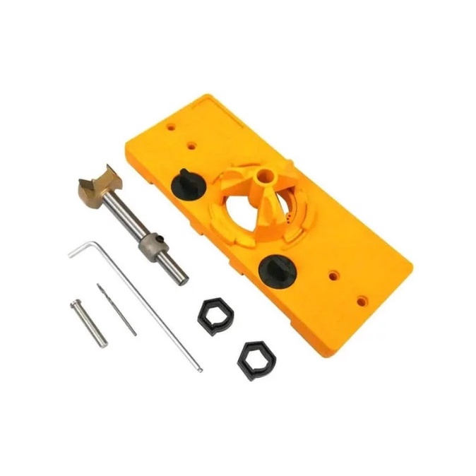 Engsel Hinge Drilling Jig Hole Saw Guide Locator Alat Pasang Engsel Sendok