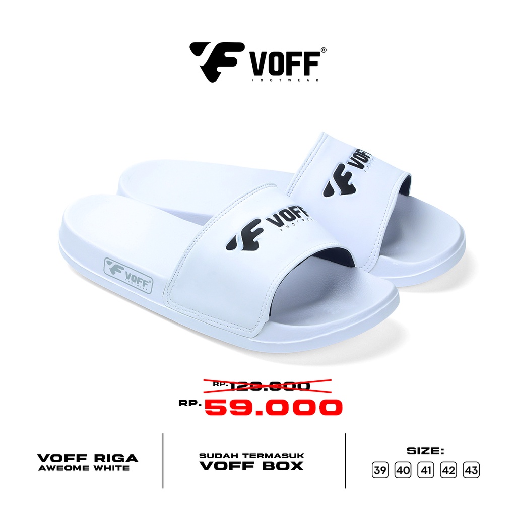 Voff Official Store - Riga White | Slippers | Sandal Unisex