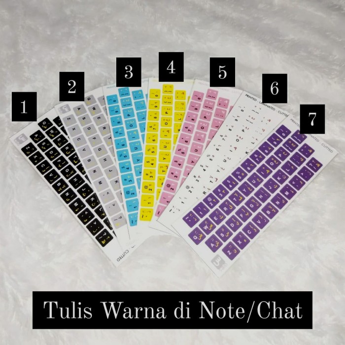 Skin Stiker Arab, Sticker Keyboard Arabic, Stiker Ketik Laptop