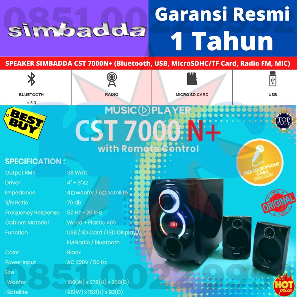 SPEAKER BLUETOOTH SIMBADDA CST 7000N+ CST7000 + MIC