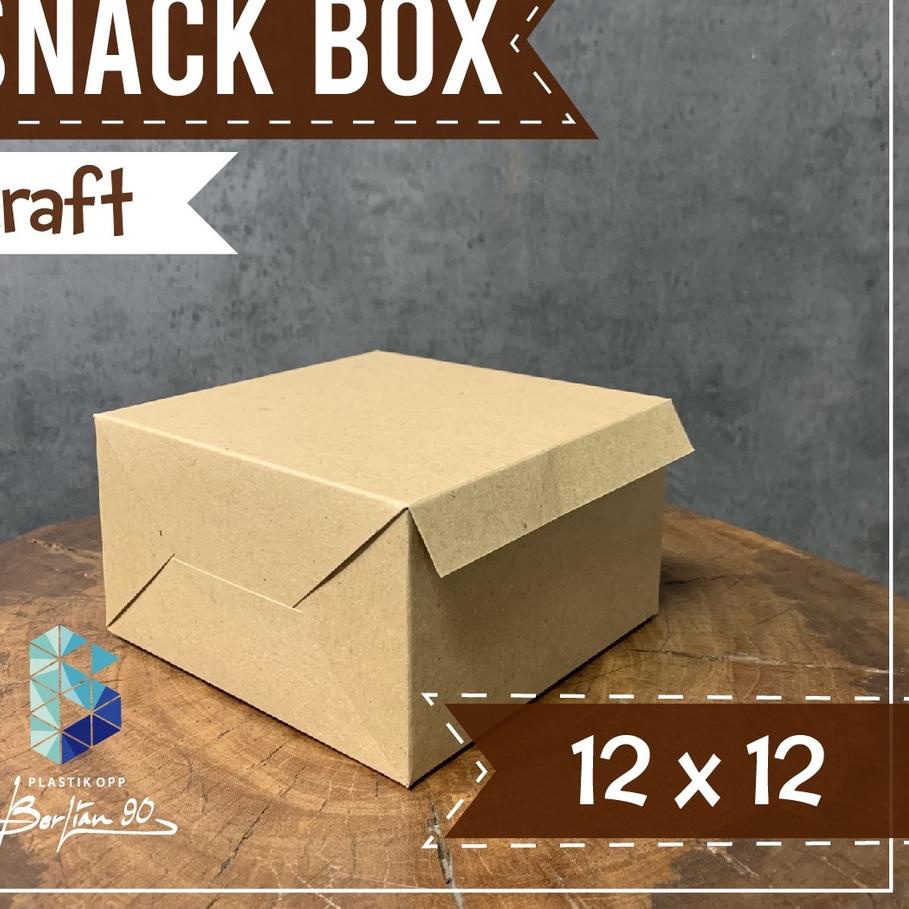 

DNL820 ISI 50 PCS DUS KUE/BOX SNACK 12x12,12x14,12X16 CM KRAFT POLOS COKLAT PREMIUM /BOX KUE/DUS SNACK TEBAL MURAH ##