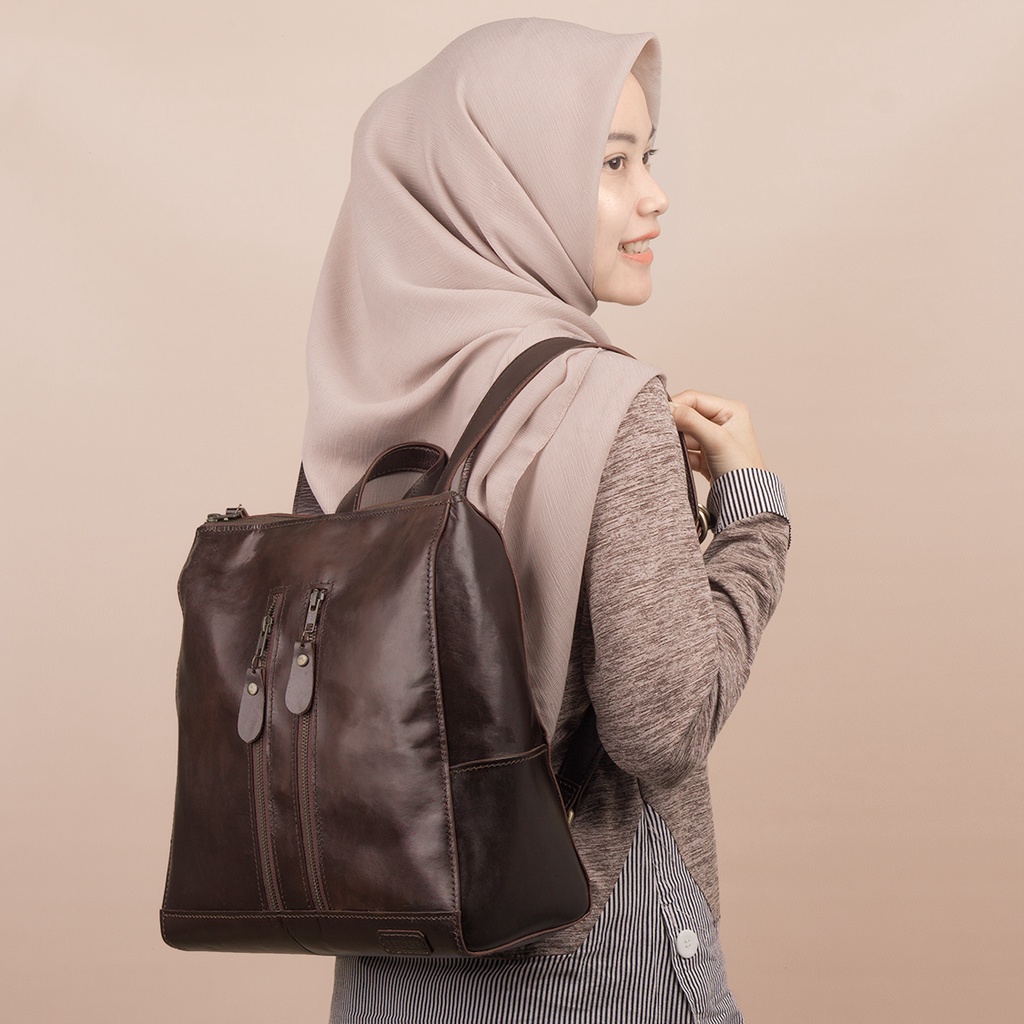 Lecari Dorato Back Pack Leather Tas Ransel Kulit Asli Wanita