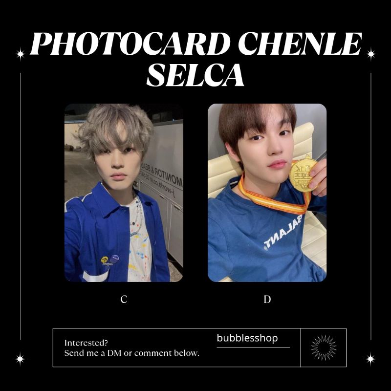 PHOTOCARD UNOFFICIAL CHENLE NCT SELCA