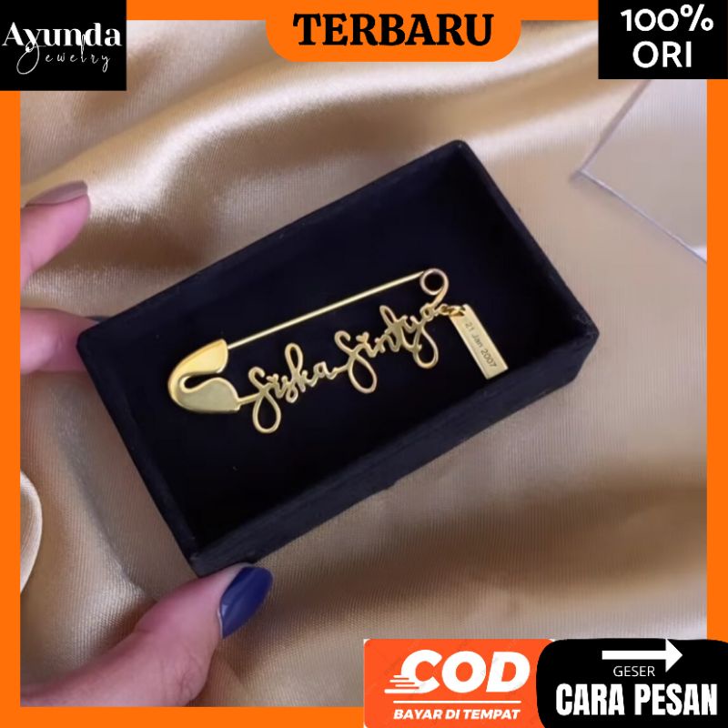 Bros Nama custom model Terbaru Bros hijab Bros peniti Bros custom nama