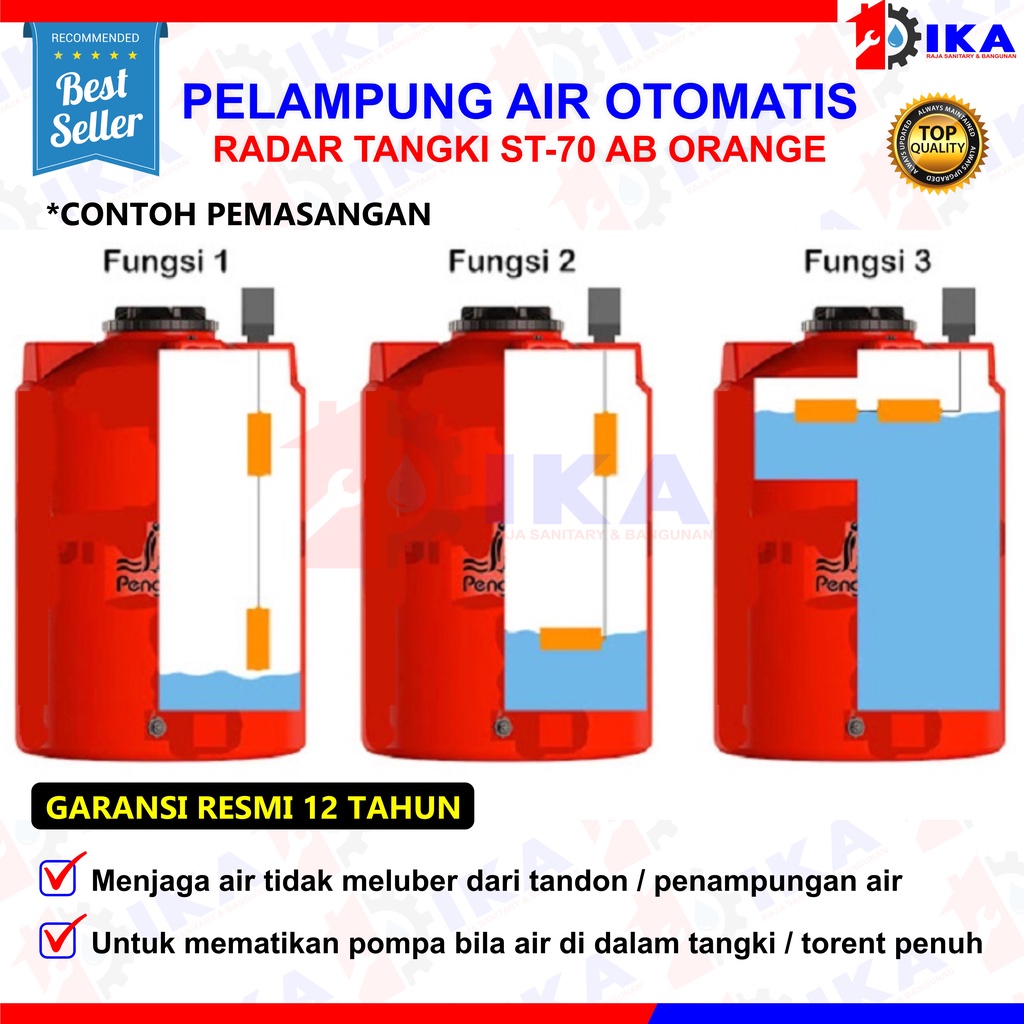 PELAMPUNG RADAR ST-70 AB ORIGINAL/PLAMPUNG OTOMATIS TANGKI / Pelampung Air Otomatis Radar ST-70 AB Toren Original Toren Pelampung Tangki Toren Bak Mandi Air Level Air