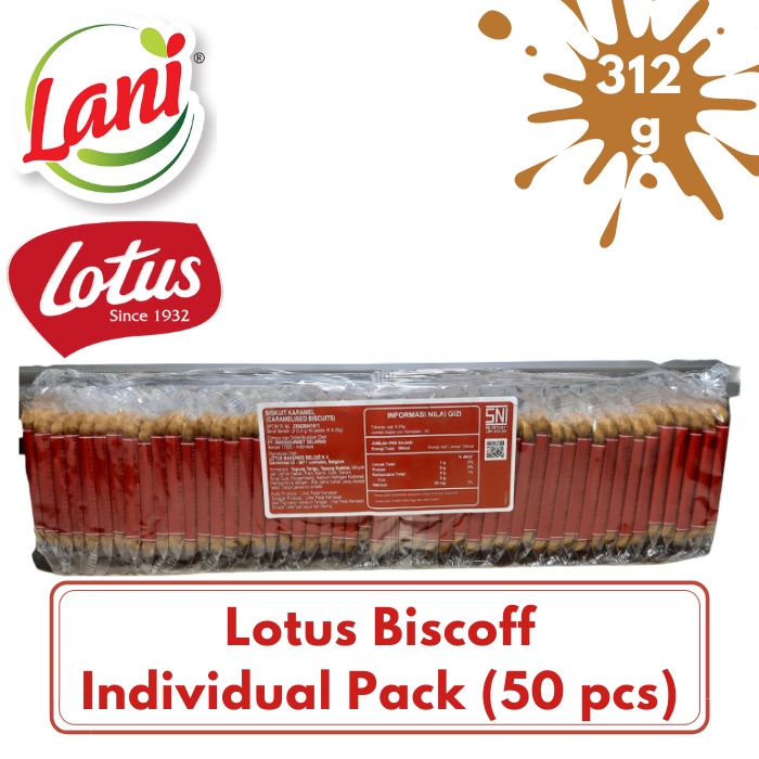 

312g Isi 50 Pcs Lotus Biscoff Biskuit Plain Halal