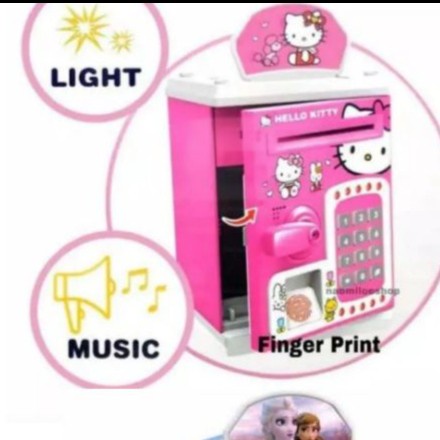 Mainan Edukasi Anak Perempuan Brankas Celengan Atm Hello Kitty
