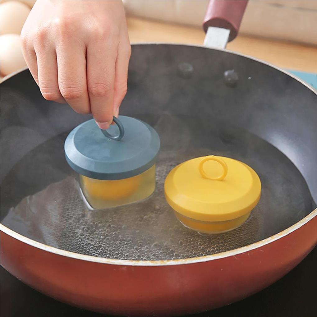 4buah Telur Poacher Peralatan Universal Anak Alat Pembentuk Makanan Telur Kukus Cetakan Set Aksesori Masak Dapur Gadget