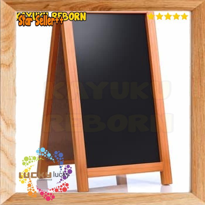 

Blackboard papan tulis double stand size 90X60cm Ijis