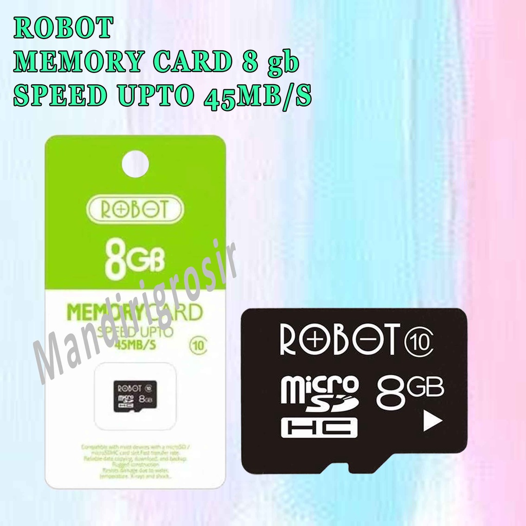 Memory Card 8gb* Robot* Speed Upto 45m*s