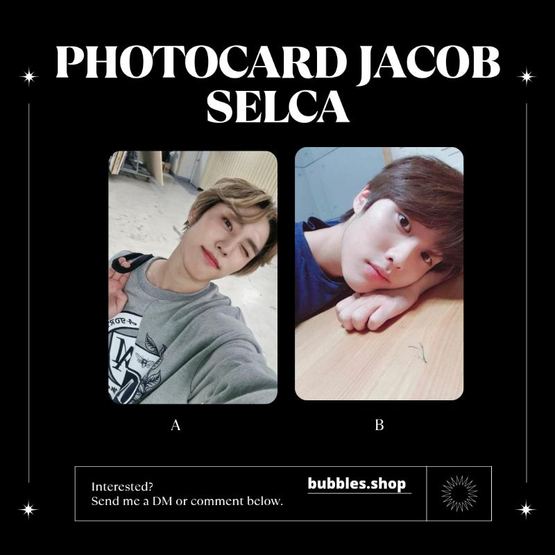 PHOTOCARD UNOFFICIAL JACOB THE BOYZ SELCA