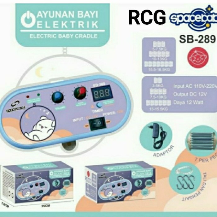 Bayi Mesin Ayunan Bayi Elektrik Spacebaby Sb 289