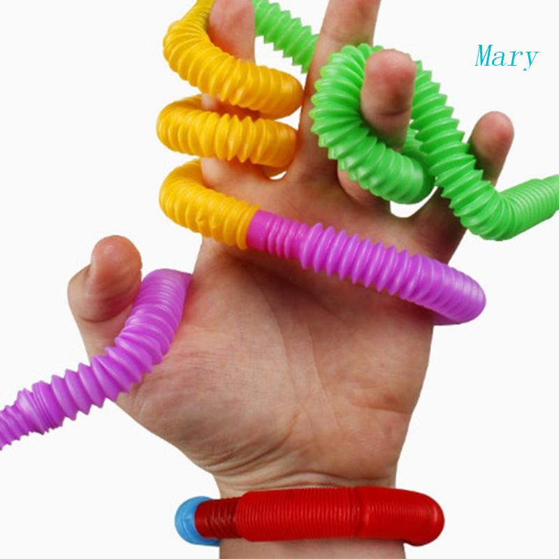 Mary Stress Mainan Sensory Fidget Pipa Melar 4Pcs Elastis Tinggi Free Wrap Untuk Autisme