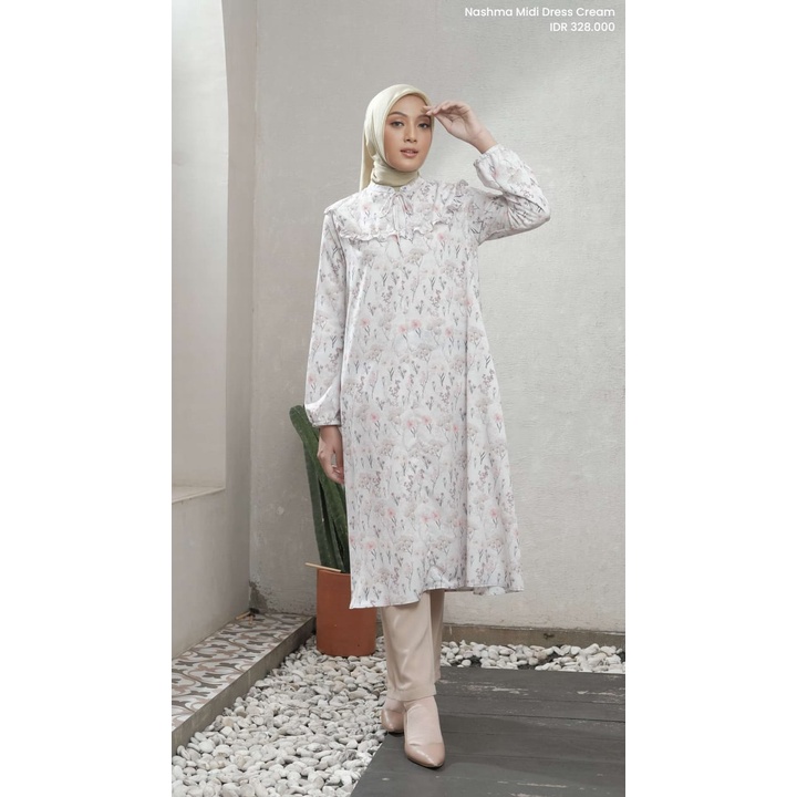 Zoya Pakaian Muslim Wanita Best Seller Nashma Midi Dress