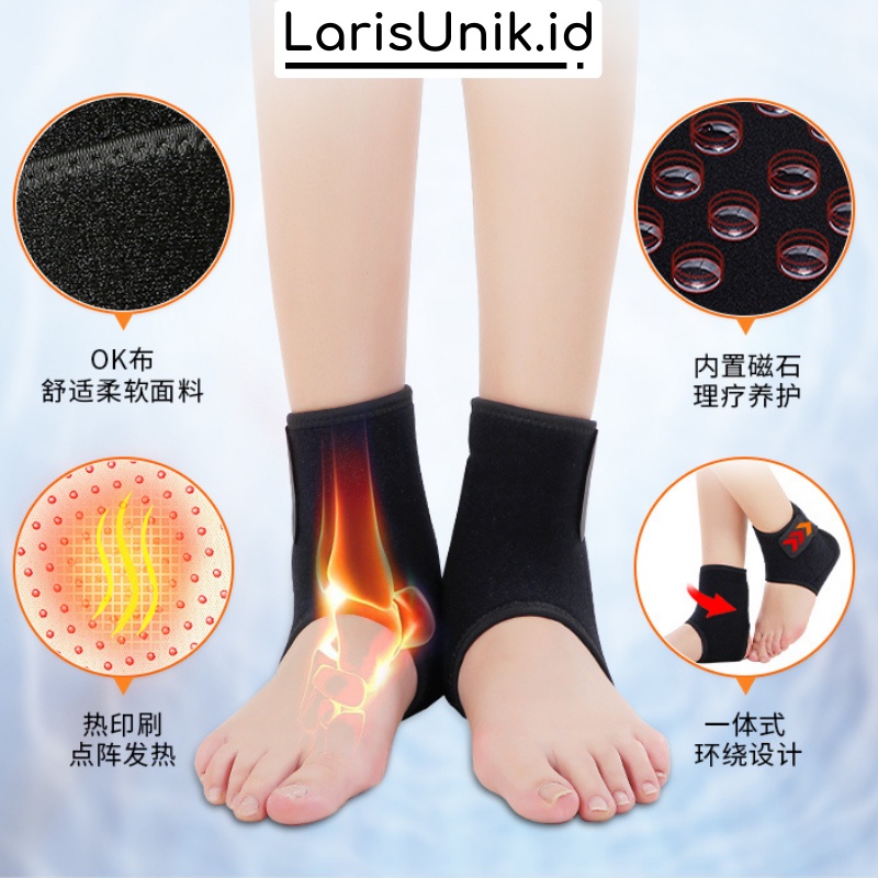 Sabuk Terapi Deker Pergelangan Kaki Alat Terapi Engkel Pemanas Ankle Magnetik Nyeri 2pcs