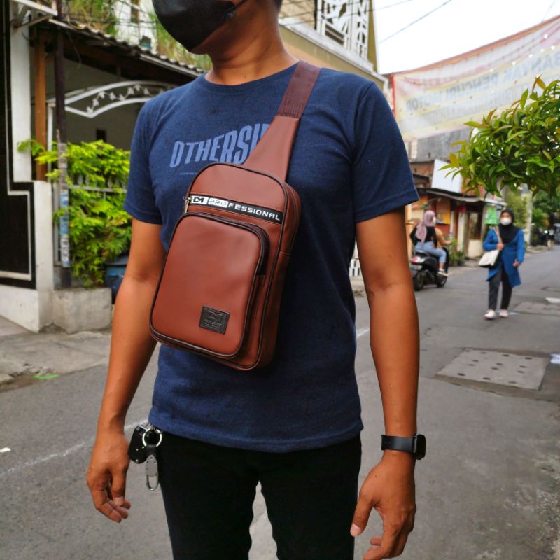 WAISTBAG Pria Original DM BIG | Tas Selempang Pria Kulit Sintetis Premium