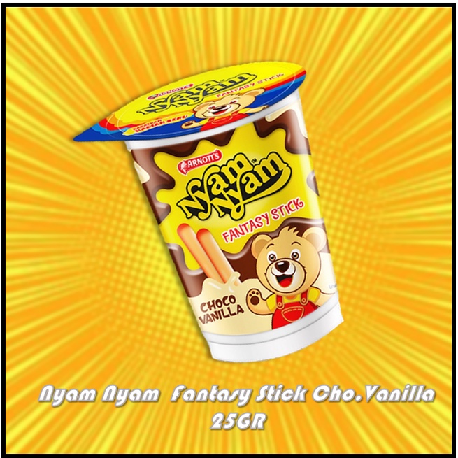 

Arnott's Nyam Nyam Fantasy Stick Choco Vanilla 25GR