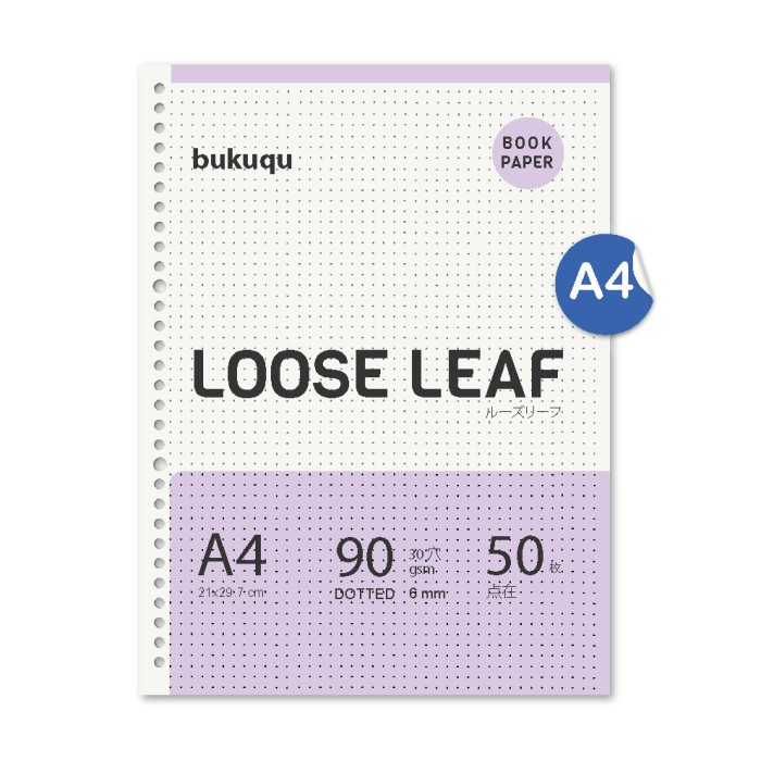Kertas A4 Bookpaper Loose Leaf - Dotted By Bukuqu